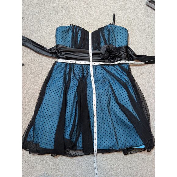 Y2k Blue Tulle Dress - Picture 2 of 4